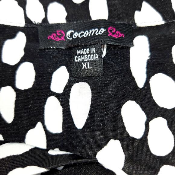 Cocomo XL Black Women's Short Sleeve Maxi BOHO Dress Miss Size 16 18 Extra Large - Picture 3 of 5